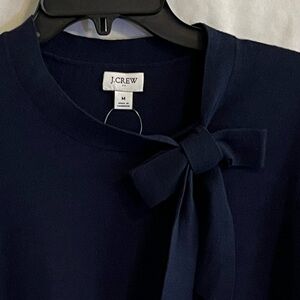 Navy Bow detail sweater. NWT.